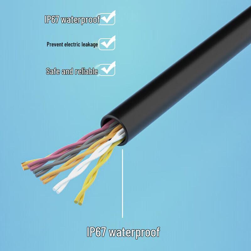 Baisende 8m Hirose 12-Pin High-Flex Trigger/Power Cable for Dahua Industrial Cameras