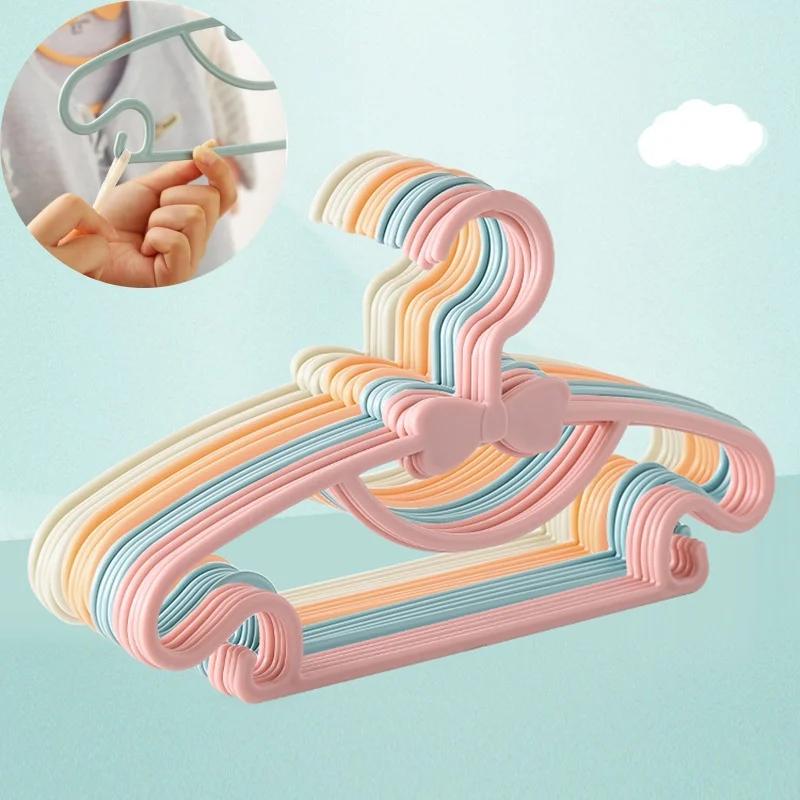 5-50Pcs Baby Hangers Plastic  Clothes  Hanger for Nursery Children Hangers Toddler Infant Portable Coats  Rack Baby clothes Bra