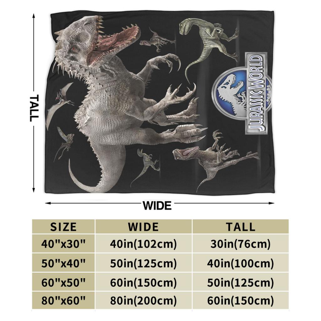 Jurassic World Indominus Rex Raptor Run Soft Blankets Decorative Plush Throw Blanket Chair Flannel Bedspread Sofa Bed Cover