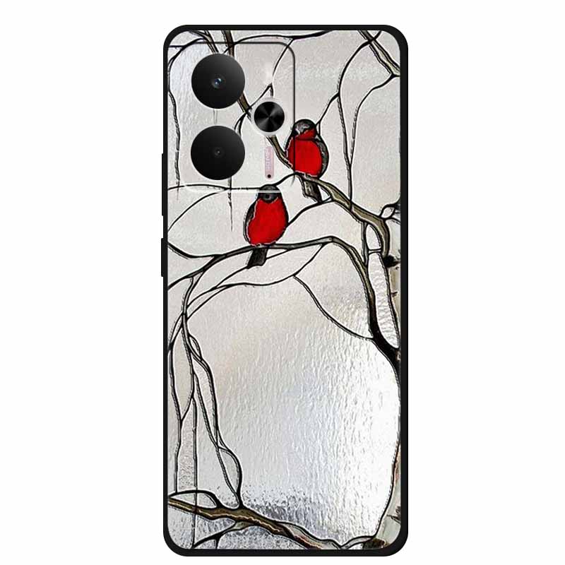 3D Emboss Case For Realme 14 5G Case Realme14 Coque Relief Flower Silicone Soft Back Cover For Realme 14 Phone Cases Funda Shell