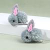 2Pcs Cute Bunny Hair Clips 3D Soft Hairball Plush Rabbit Hairpins For Baby Girls Children Headwear Ornaments Accessories Gifts