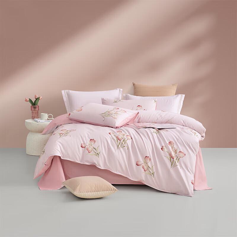 Luolai All-Season Cotton 4-Piece Duvet Cover Set