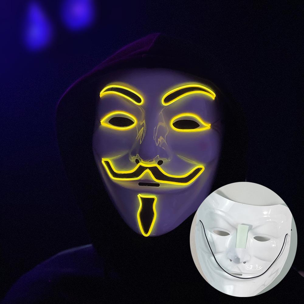 LED Light-Up Mask – A Role-play Mask with a Neon Effect, Perfect for Halloween, Carnivals, Nightclubs and Parties