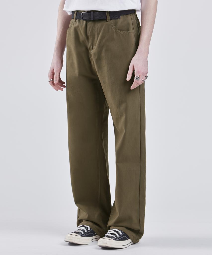 VTWO Washed Wide Cotton Pants (Khaki)