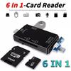 USB Type C Card Reader 6 In 1 OTG Multi-Function Usb 3.0 Micro TF SD USB Card Reader Adapter PC Laptops Tablet Phone Accessories