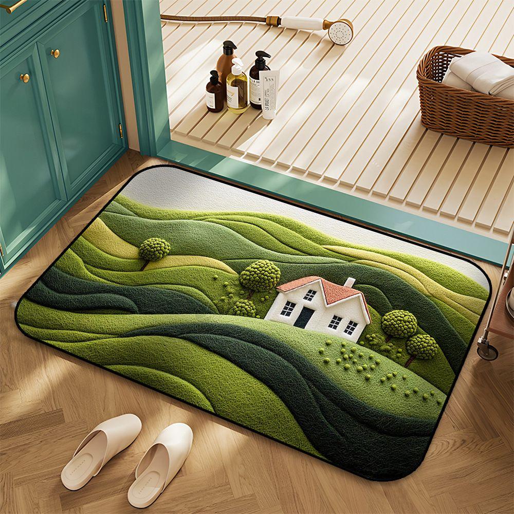 Printed Floor Mats, Home Entrance Decorative Mats, Bathroom and Toilet Non-slip Mats