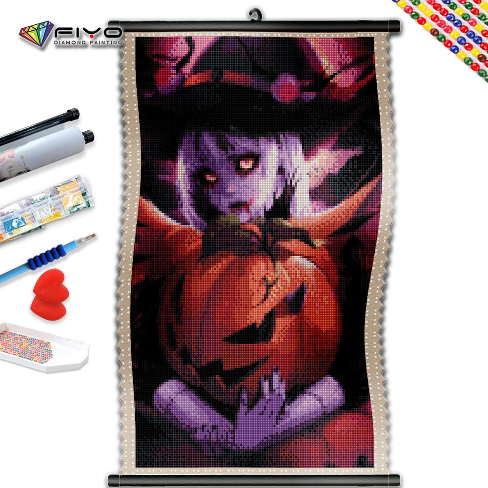 

5D DIY Рамка Алмазная картина Тыква Эльф Девушка Полный Алмазная мозаика Аниме Вышивка Искусство Вышивка крестиком Домашний декор