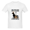 Time Spent With Dogs And Guitars Is Never Wasted Unisex Tshirtminimalist Style Classic Colors Cotton Tee