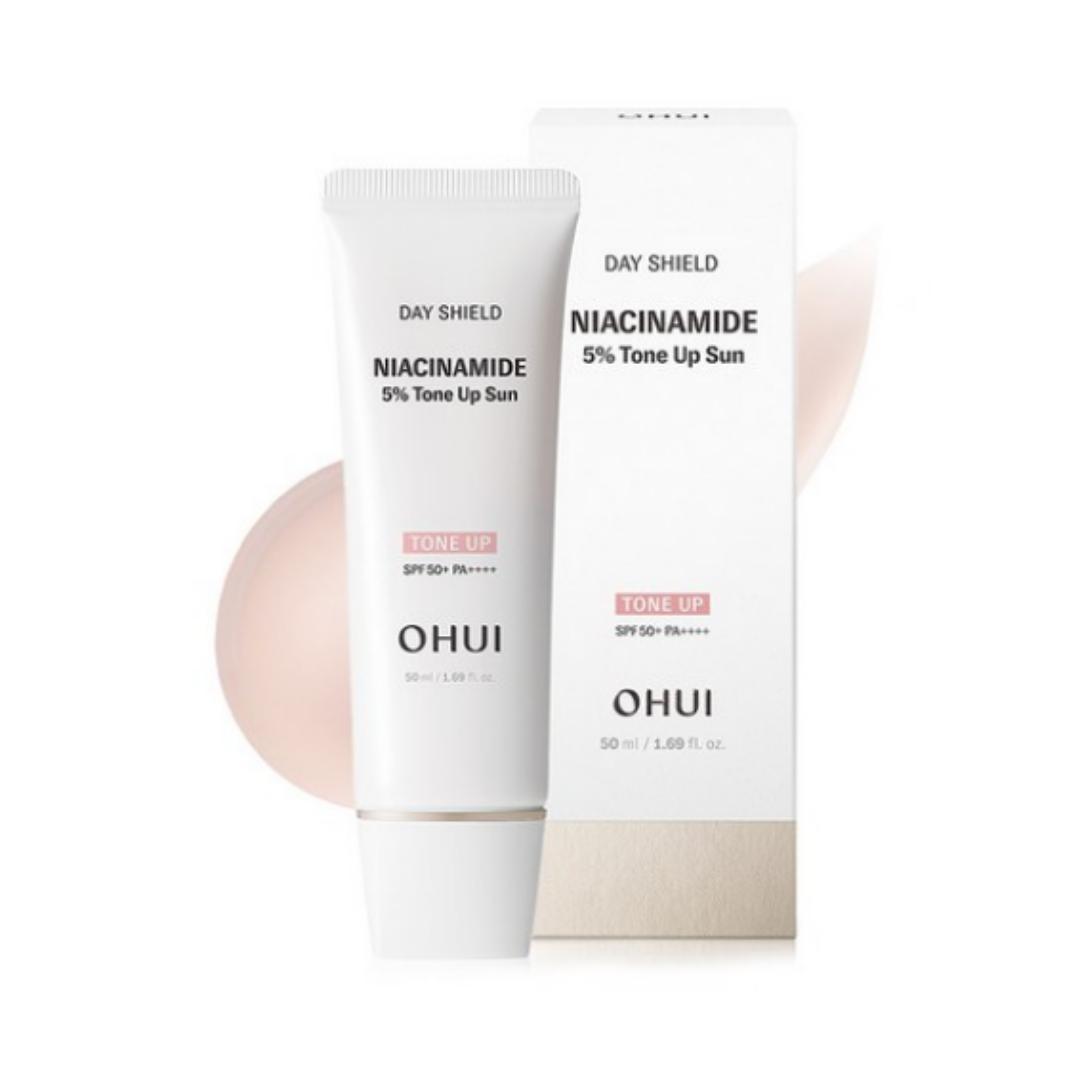 

OHUI Day Shield Ниацинамид 5% Выравнивающий тон солнцезащитный крем — SPF50+ PA++++ — 50 мл — 1 шт.
