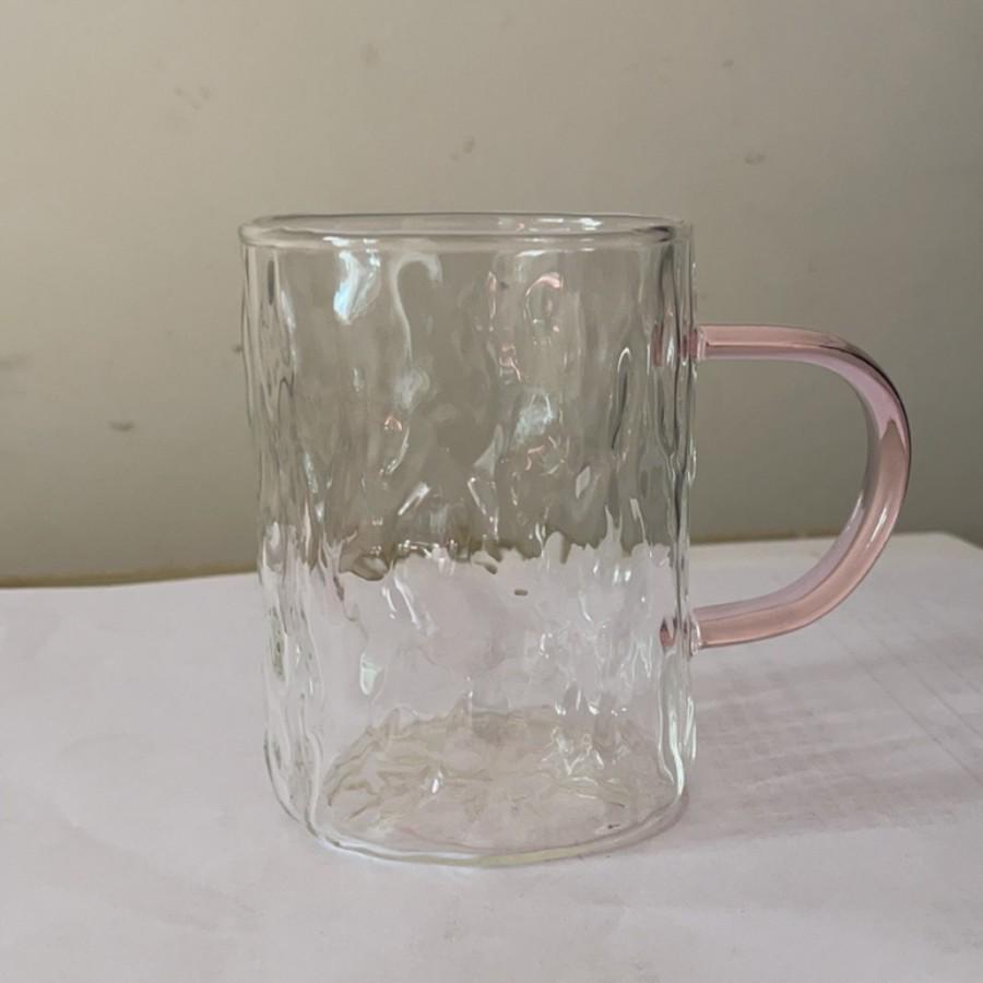 Högkvalitativ Värmetålig Kaffemugg i Glas med Handtag för Damer - Explosionssäker och Idealisk för Te eller Kaffe.