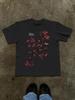 Street Style Cherry Blossom Tree Print Retro Tshirt Short Sleeved Round Neck Casual Top Autumn Short Sleeved Top Casual Wear