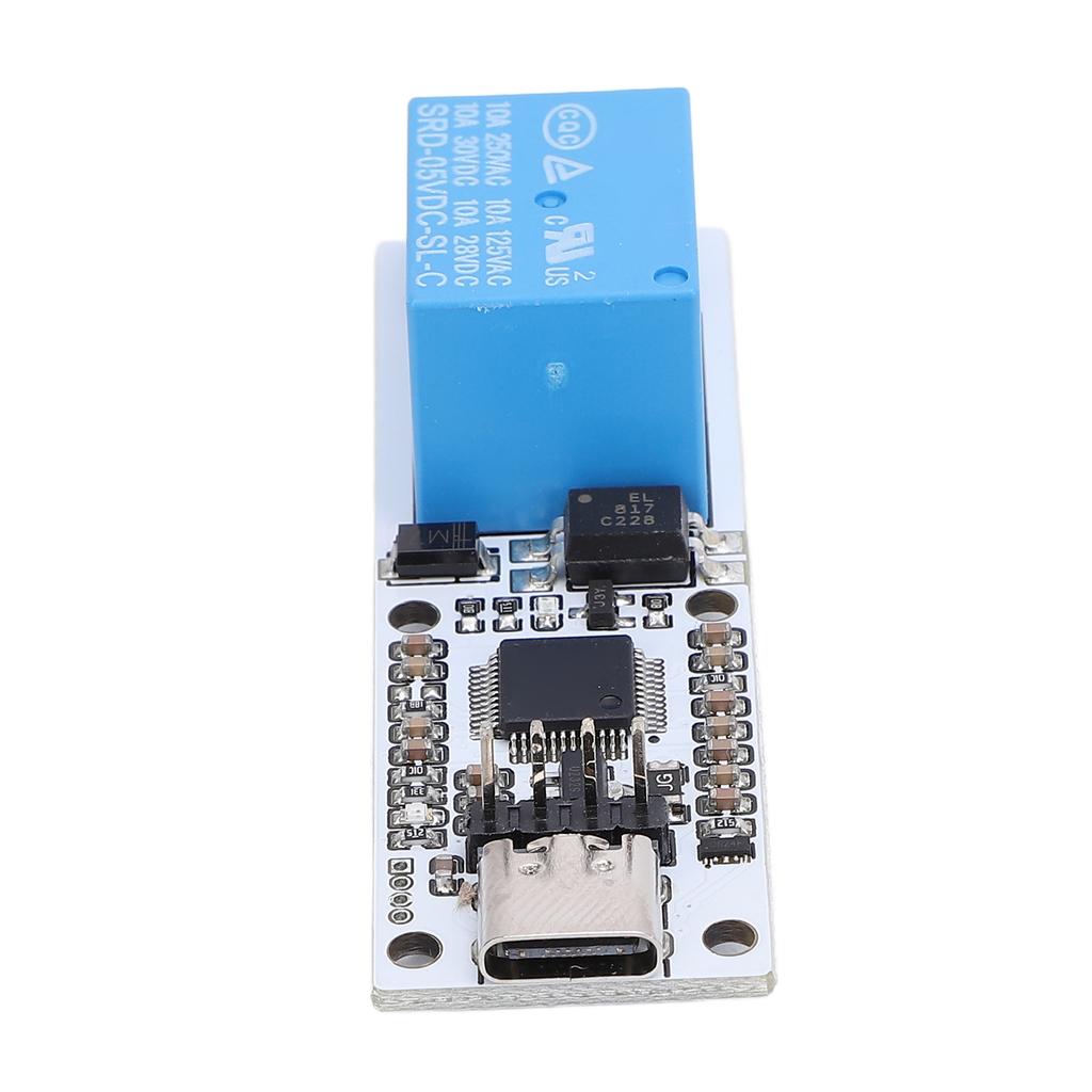 1 Channel Relay Module USB To Serial Control Module with Type C Interface Overcurrent and