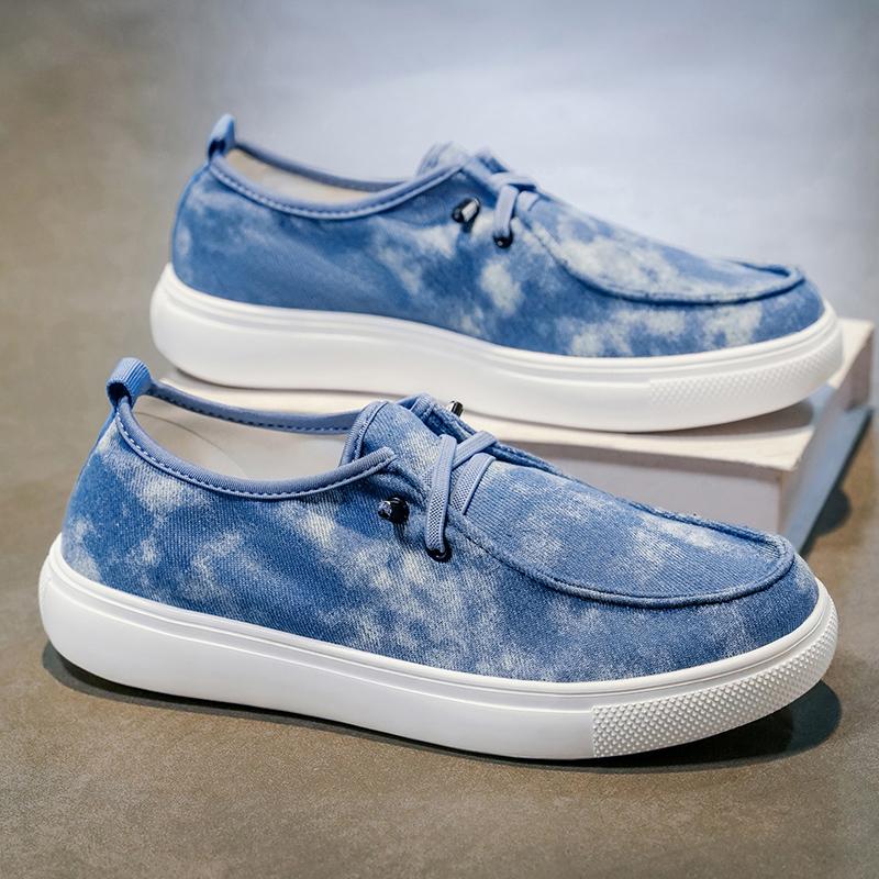 Fashion Summer Men's Canvas Shoes Denim Sneakers Women Canvas Shoes Breathable Moccasins Vulcanized Shoes Men's Sneakers Shoes Plus Size