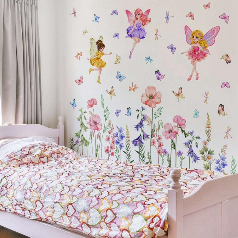 Flower and Butterfly Wall Sticker Pvc Wall Decals