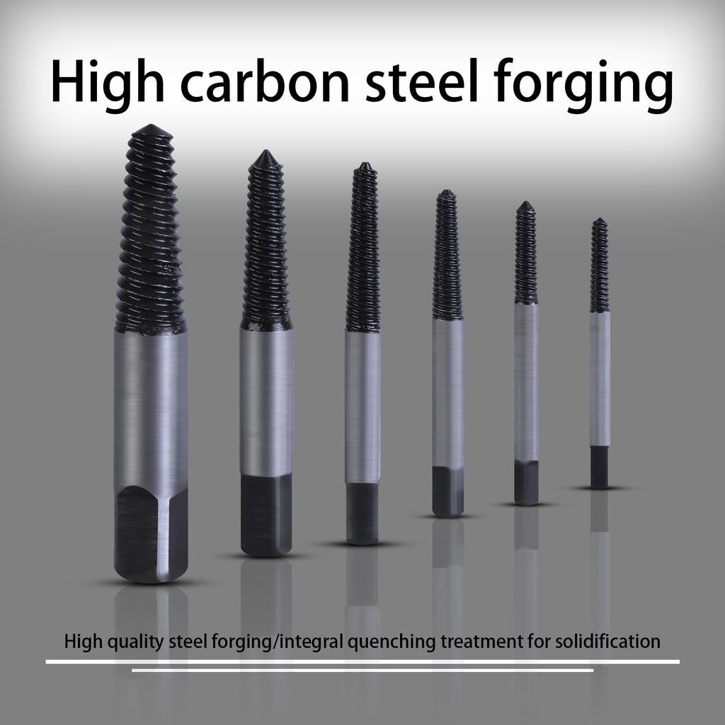 6-teiliges professionelles Schraubenausdreher-Set Geeignet für abgebrochene Schrauben und Bolzen bei Sanitärreparaturen Entfernen beschädigter Schraubenrohre