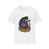 Unisex Softstyle T-Shirt Cosmic Cat Galaxy Silhouette Space Cartoon Graphic