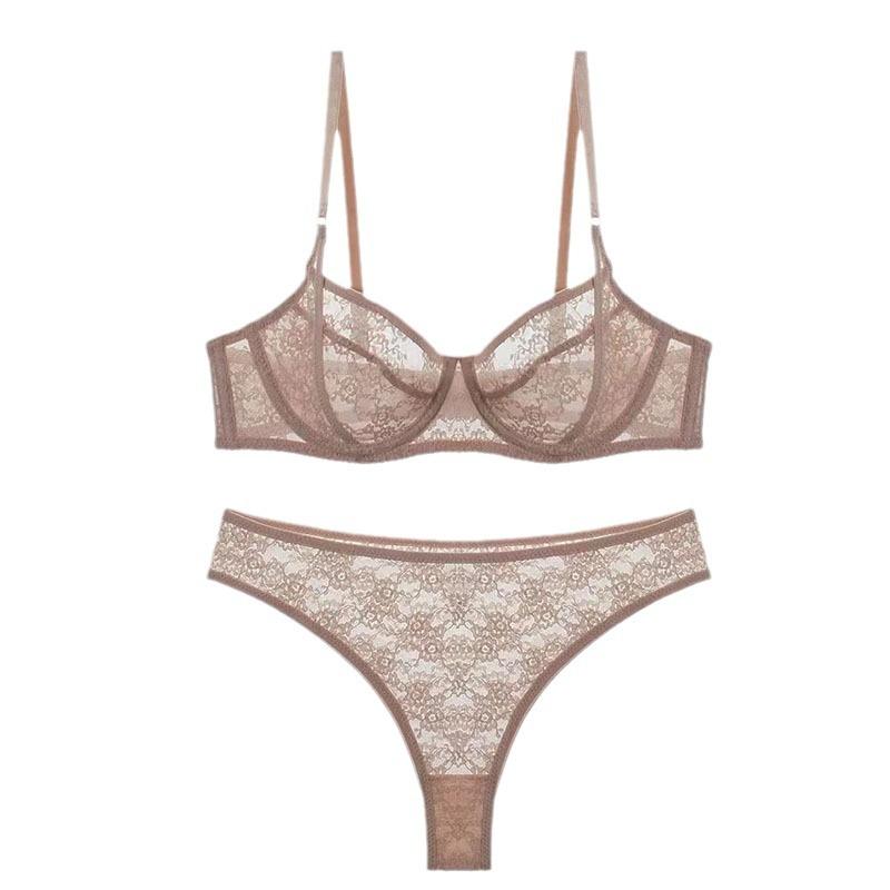 Summer lightweight French lace lingerie: underwired push-up bras and sexy, alluring bra sets that make a full bust appear smaller
