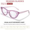 Unisex Sexy Cateye Design Casual Reading Glasses Transparent Frame Magnification Eyewear Presbyopic Glasses  And Retail