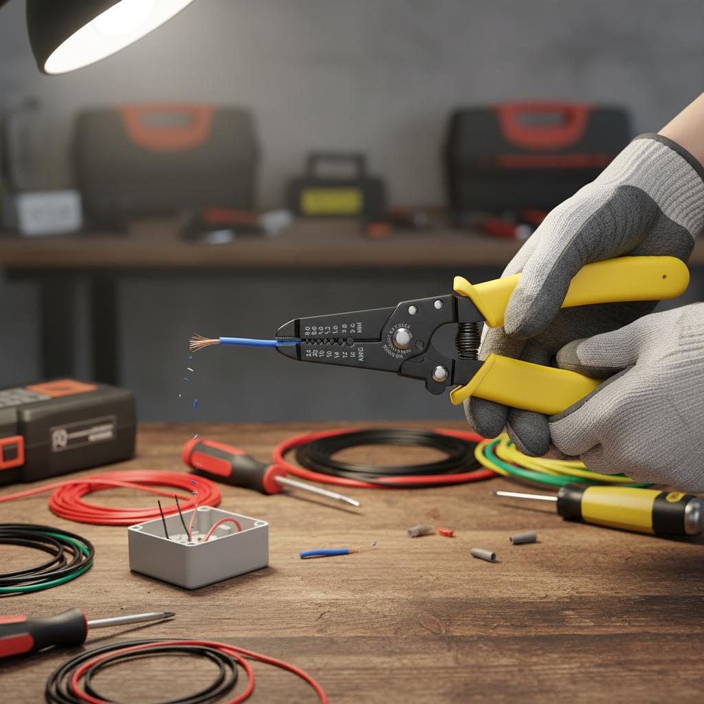 Electrician Multifunction Wire Stripping Pliers With High-Carbon Steel For Home Repair And Cable Cutting