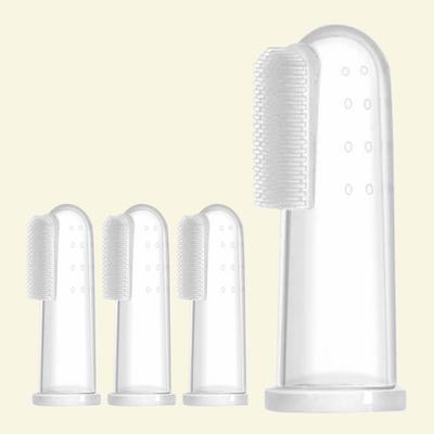 Toothbrush Finger Silicone Cot Baby Infant Cover Tongue Brush Cleaning Tool