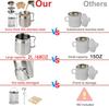 Oil Filter Pot Bacon Grease Saver with Strainer, Large Capacity Fryer Pot with Basket,Cooking Thermometer & 50 Wax