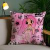 Cartoon Manana Sera K-Karol G Cushion Cover Soft Short Plush Double-Sided Printing Home Decor Machine Washable Pillow Case Gift