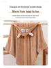 Children's Hooded Bath Poncho: Soft Coral Fleece Towel and Swaddle Blanket