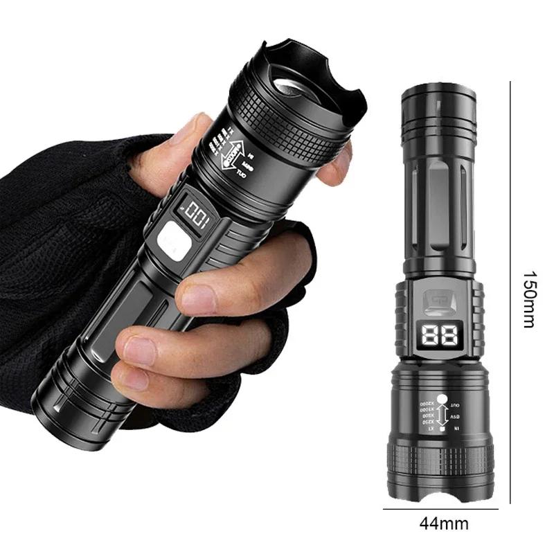 1PC Bright Tactical LED Flashlights - 3 Modes Zoomable Torch Light, Ideal for Outdoor Hiking Hunting Camping Defense Flash Light