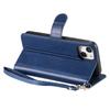 For iPhone 15 Case 2 in 1 Detachable Magnetic Leather Wallet Mobile Cover with Strap