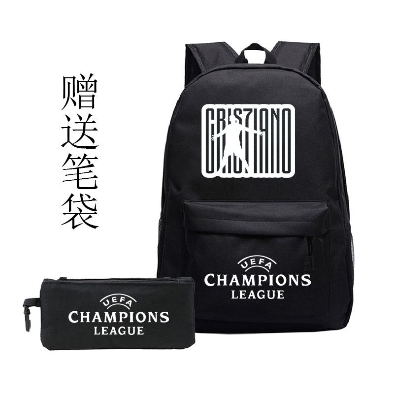 Football Printed Student Backpack Multifunctional Usb Interface Large Capacity Leisure Travel Backpack