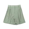 Hirsionsan High Waist Shorts Women 2021 New Summer Casual Elegant Soft Pants with Sashes Loose Shorts with Pockets for Ladies
