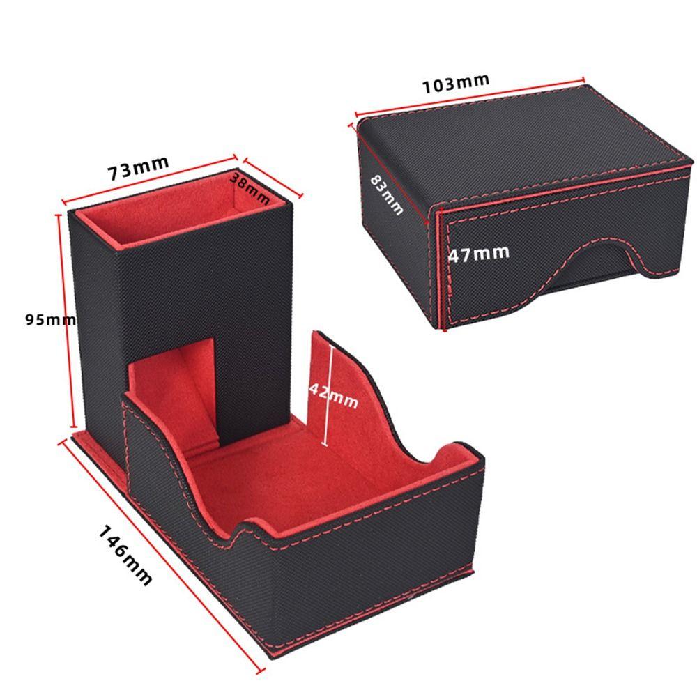 PU Leder Würfelablage mit Beutel Würfelturm Tragbarer Würfelbecher Turm für RPG Tabletop-Gaming