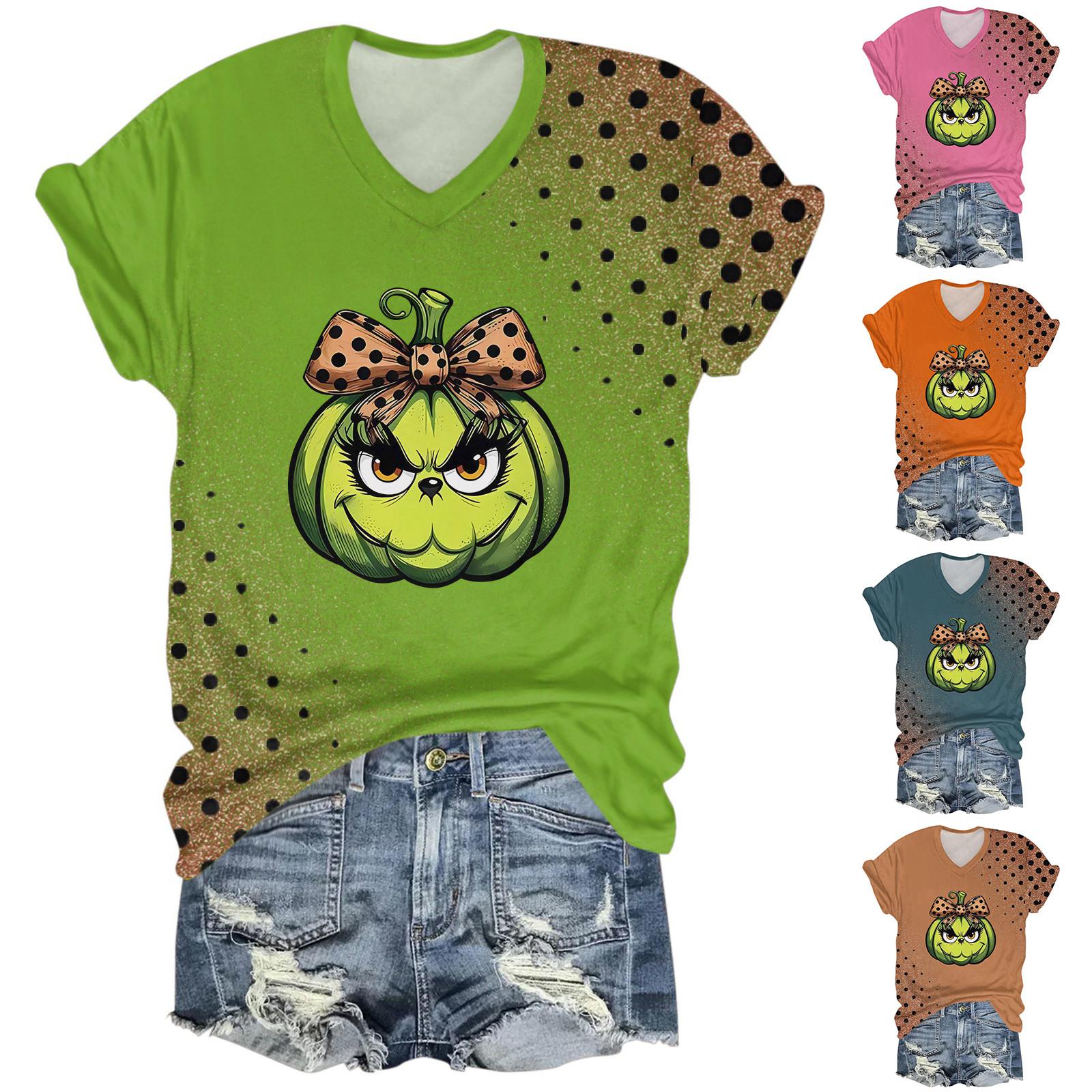 

Женская мода повседневная длинная рукава рождественский принтованный топ XXXL шафрановый