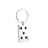 Creative Stainless Steel Poker Pendant: Ace To King of Spades Keychain Backpack Charm