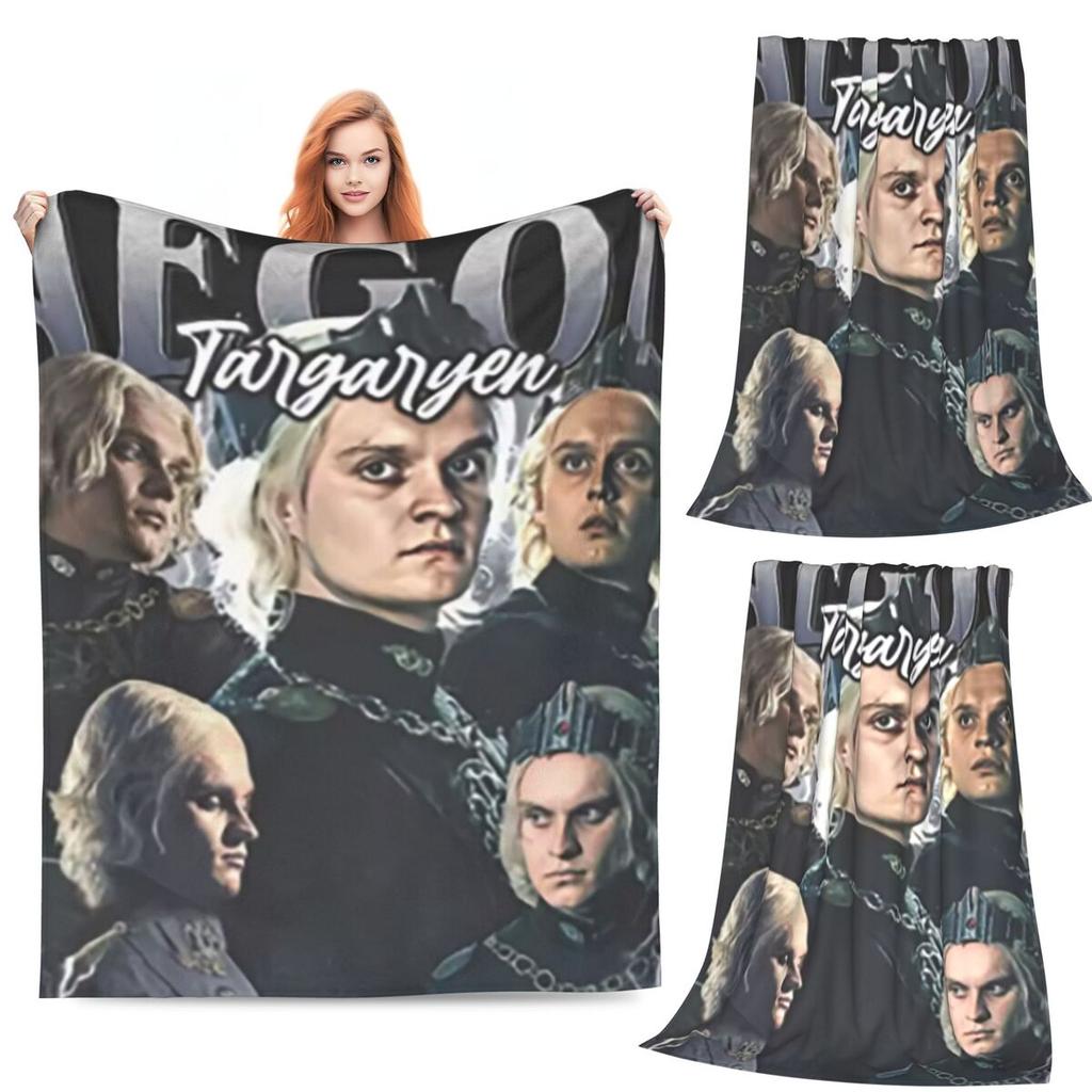 Mantas Aegon Targaryen Suave Cálida Manta de Franela para Cama Sala de Estar Picnic Viaje Hogar Sofá