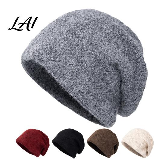 Trendy Loose Fit Beanies for Style Winter Knit Women Thick Slouchy Skull Cap with Diamond Stretchy Elastic Caps Cycling Texture Soft Warm
