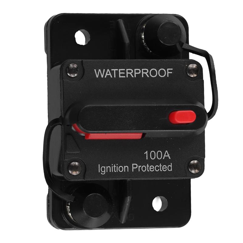 M63K-Waterproof Circuit Breaker,With Manual Reset,12V-48V DC,For Car Marine Trolling Motors Boat Power Protect