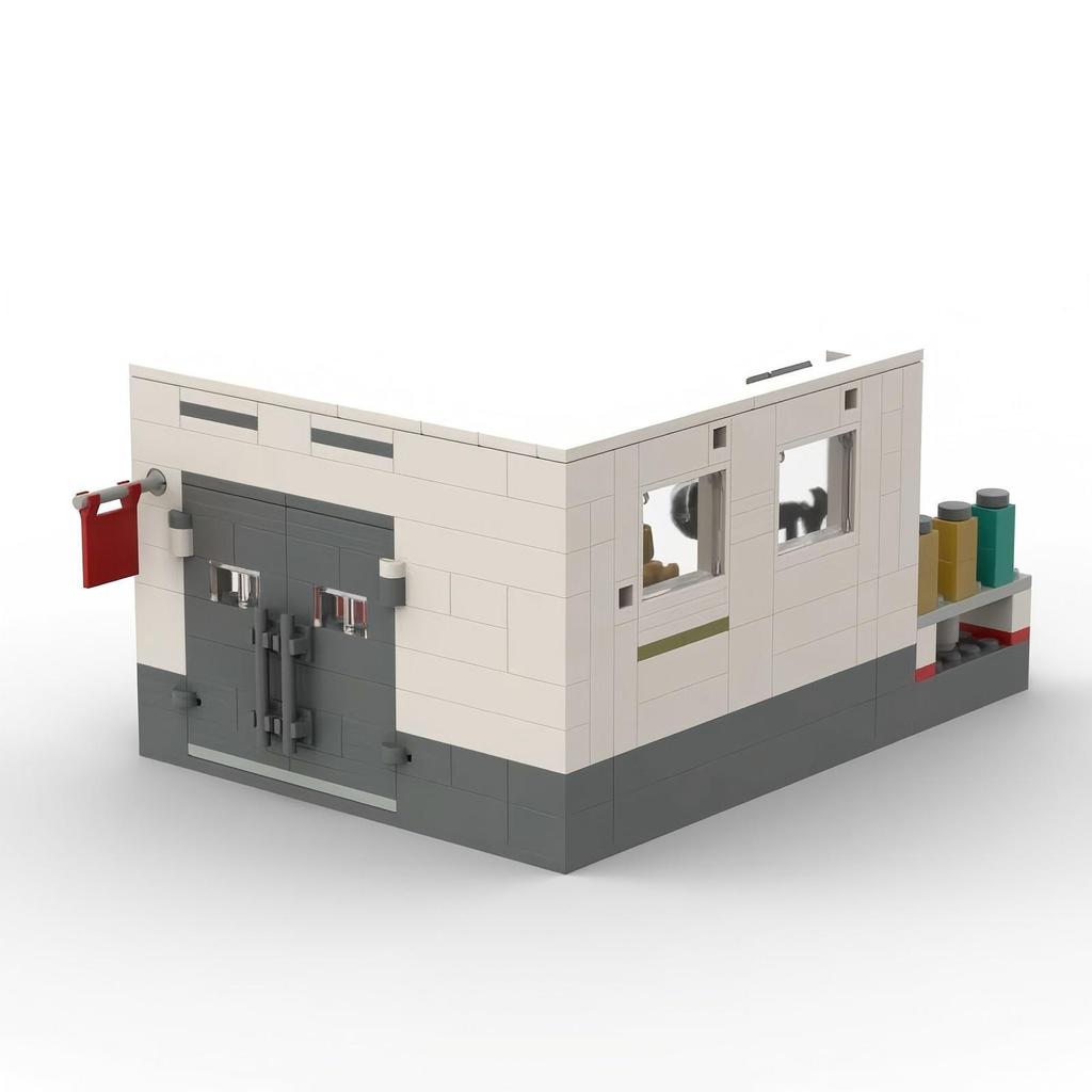Compatible Building Blocks MOC Car Repair Shop Creative Toy Desktop Car Model Display Piece with Small Parts