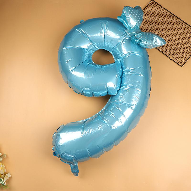 40 Inch Pink Number Balloons 0 9 Princess Birthday Party Decorations Bownot Foil Balloon for Girls