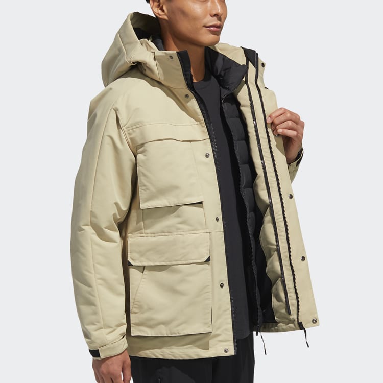 adidas Down Jackets Men's Grassland Brown Moderate GP2917