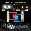 10 PCS Car T6 Vanity Mirror Sun Visor LED Light, 5050-3SMD 12V Flat Head Dual Tip 180 Degree Lighting Reading Lamp, Plug and Play Interior Lighting