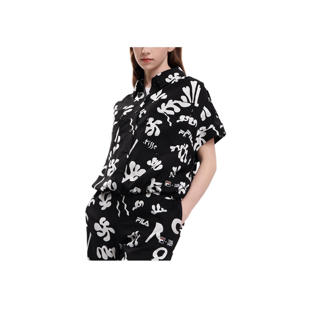 Fila X Die Met Kollaboration Heritage Gewebtes Mode Lässiges Lockeres Hemd Damenhemden F11W338405F-ZA