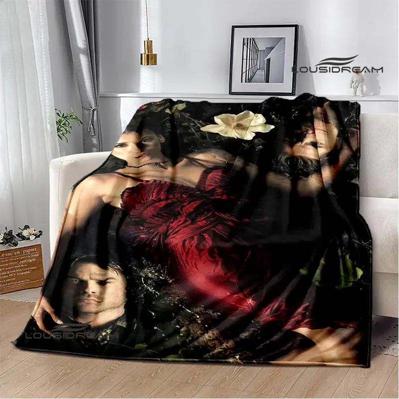 The Vampire Diaries Damon salvatore Blanket Flange Warm blanket Home travel blanket bed linings blankets for beds birthday gift