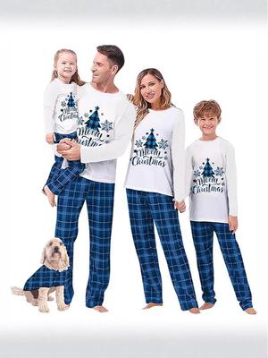 European & American Christmas Cotton Pajamas Parent-Child Set