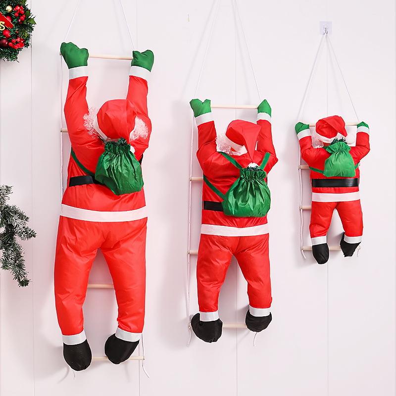 Christmas Pendant Decoration Ladder Santa Claus Climbing Rope Doll Single Multi-person Ladder Toy Gift