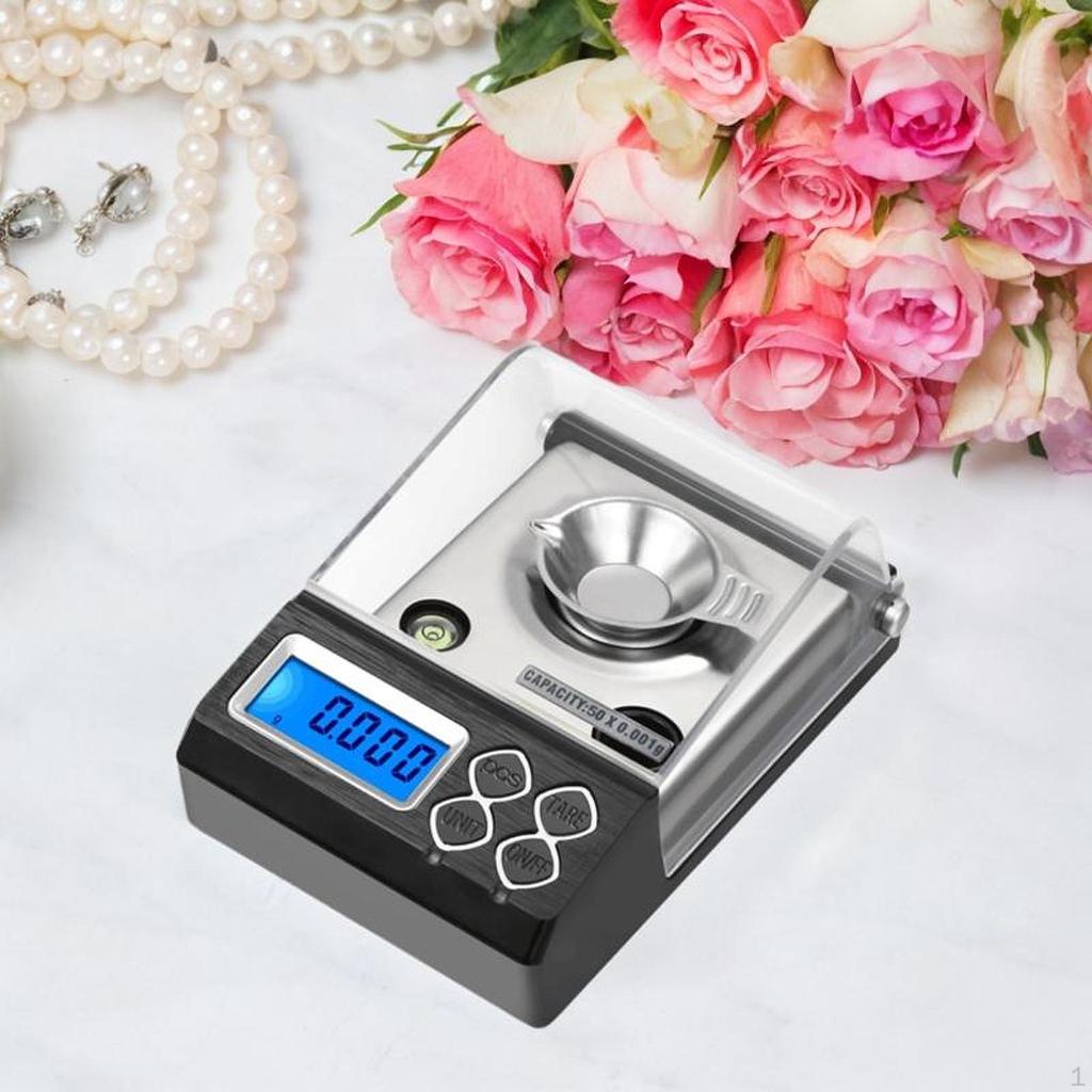 Digital Jewelry Scale Portable Milligram with Storage Pouch Weighing Tools for Home