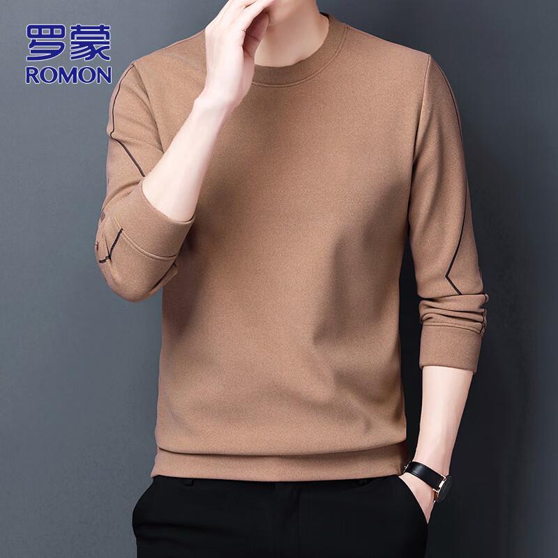 ROMON Men's Autumn/Winter Long Sleeve Crewneck Sweatshirt
