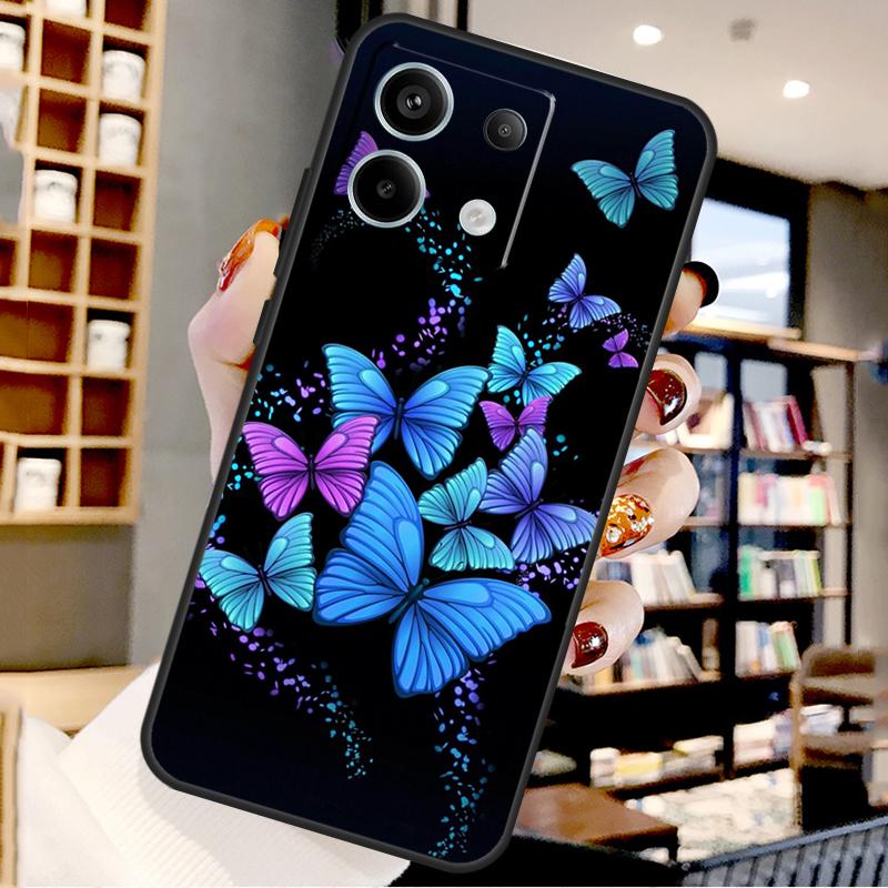 Butterfly For Xiaomi Redmi Note 14 Pro 12 11 9 10 13 15 Pro Plus Case For Redmi 15 10C 12C 13C 14C 15C