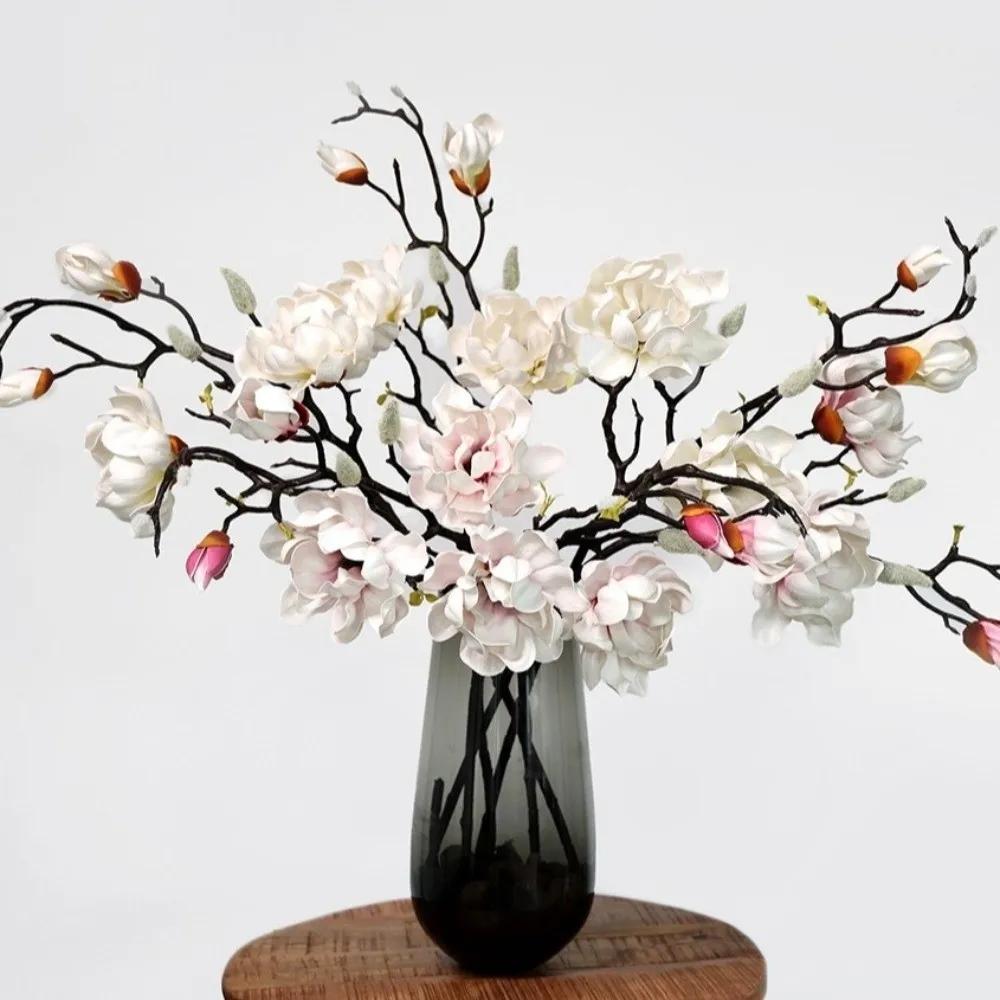 Real Touch Artificial Magnolia Flower Realistic EVA Simulation Big Magnolia Handmade Artificial Orchid Flowers Party Favors