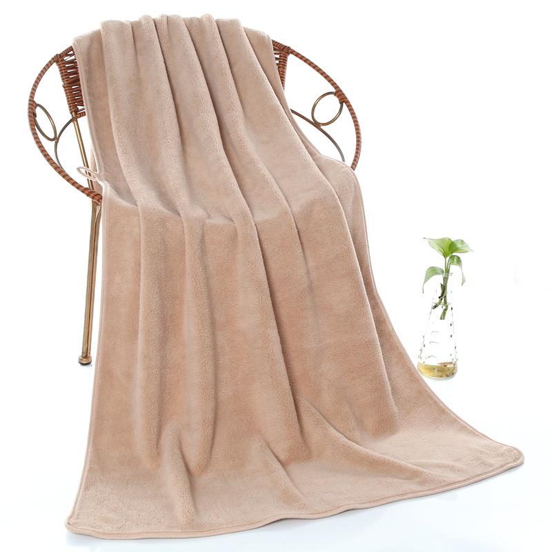 Coral Fleece Striped Bath Towel Set, Large & Thick, 70 x 140 cm, Absorbent Gift for Adults.